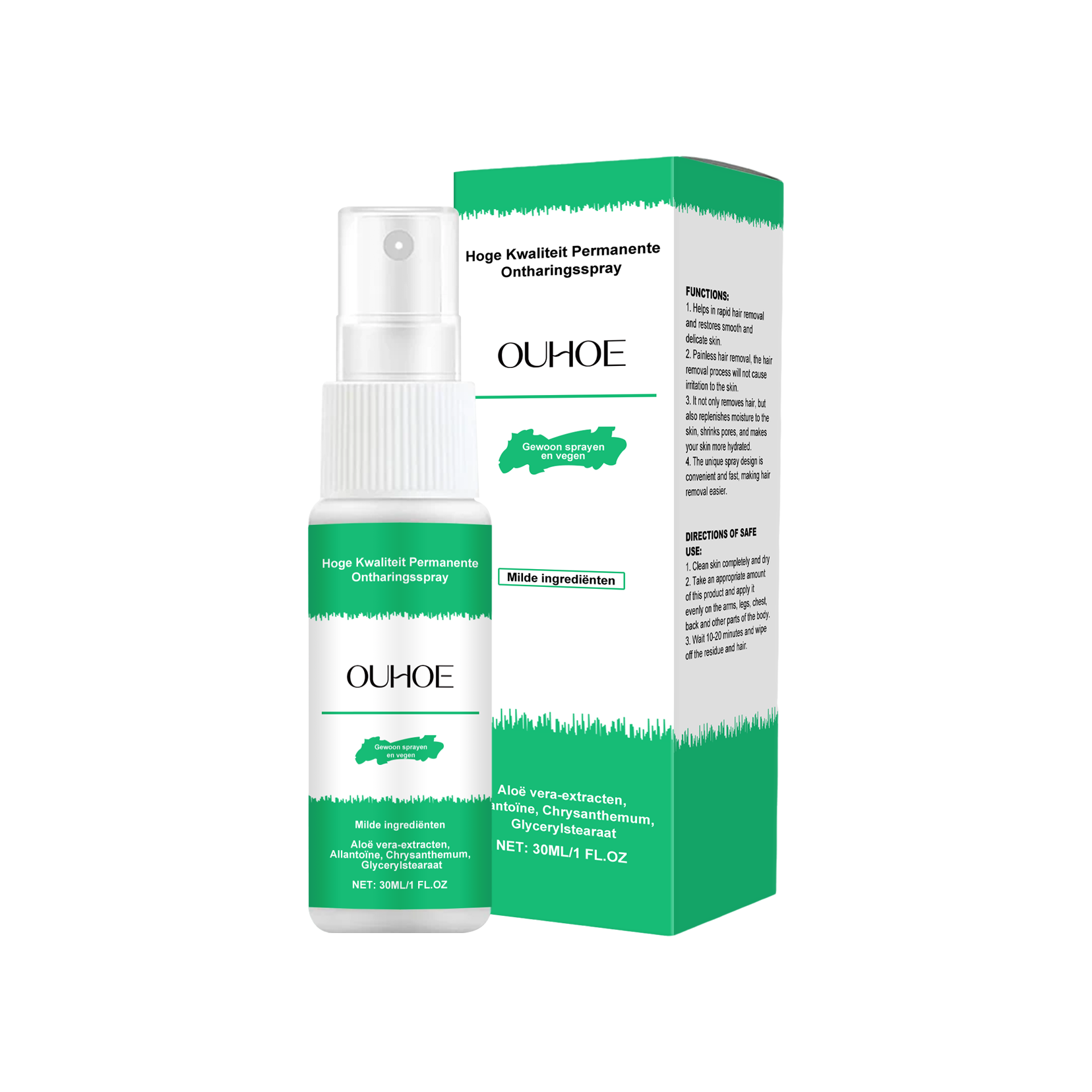 OUHOE Hair Removal Spray Mild Hair Removal Mousse Spray Underarm Hair Hands Hair Legs Hair Whole Body Hair Removal Treatment Spray