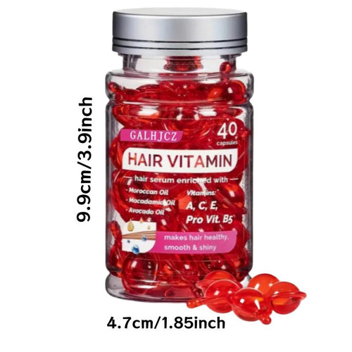 GALHJCZ 6 Bottles Hair Vitamin Capsule, Moroccan Argan Moisturizing Leave-In Hair Care Oil, Hair Products for Women&Men, Naturalhair,Christmas Gift