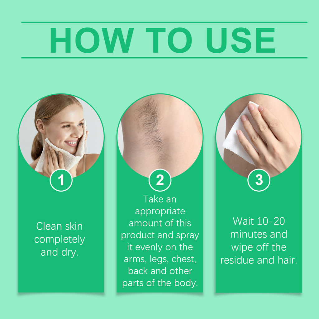 OUHOE Hair Removal Spray Mild Hair Removal Mousse Spray Underarm Hair Hands Hair Legs Hair Whole Body Hair Removal Treatment Spray
