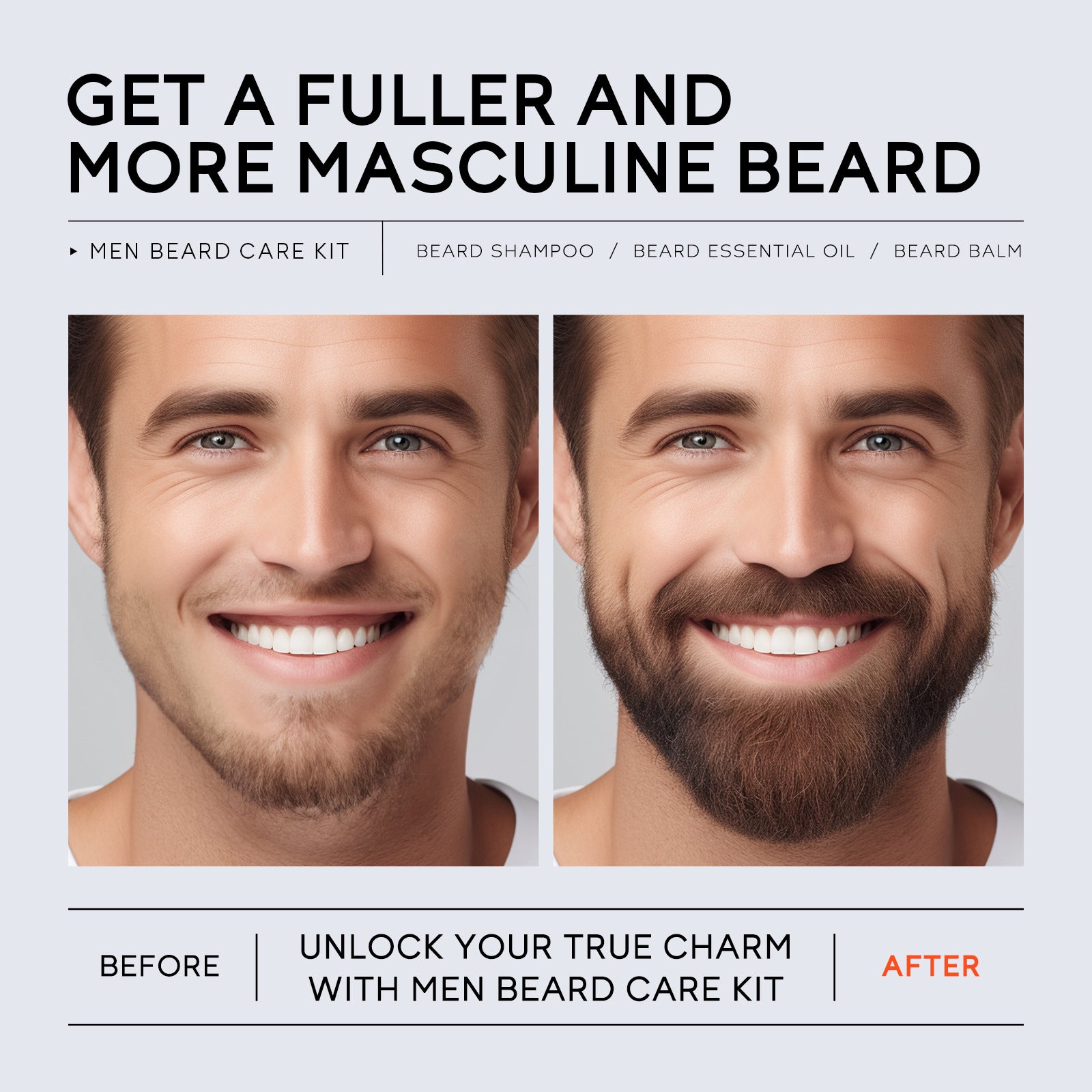 Men's Beard Care Suit 3-piece Set