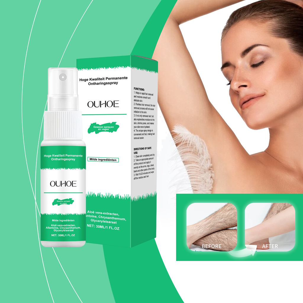 OUHOE Hair Removal Spray Mild Hair Removal Mousse Spray Underarm Hair Hands Hair Legs Hair Whole Body Hair Removal Treatment Spray